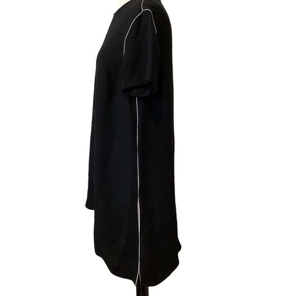 Lafayette 148 New York Silk Black Long Tunic Asymmetrical Sz M Medium - Picture 3 of 11